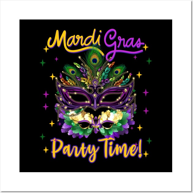 Mardi Gras Party Time! Wall Art by Mind Your Tee